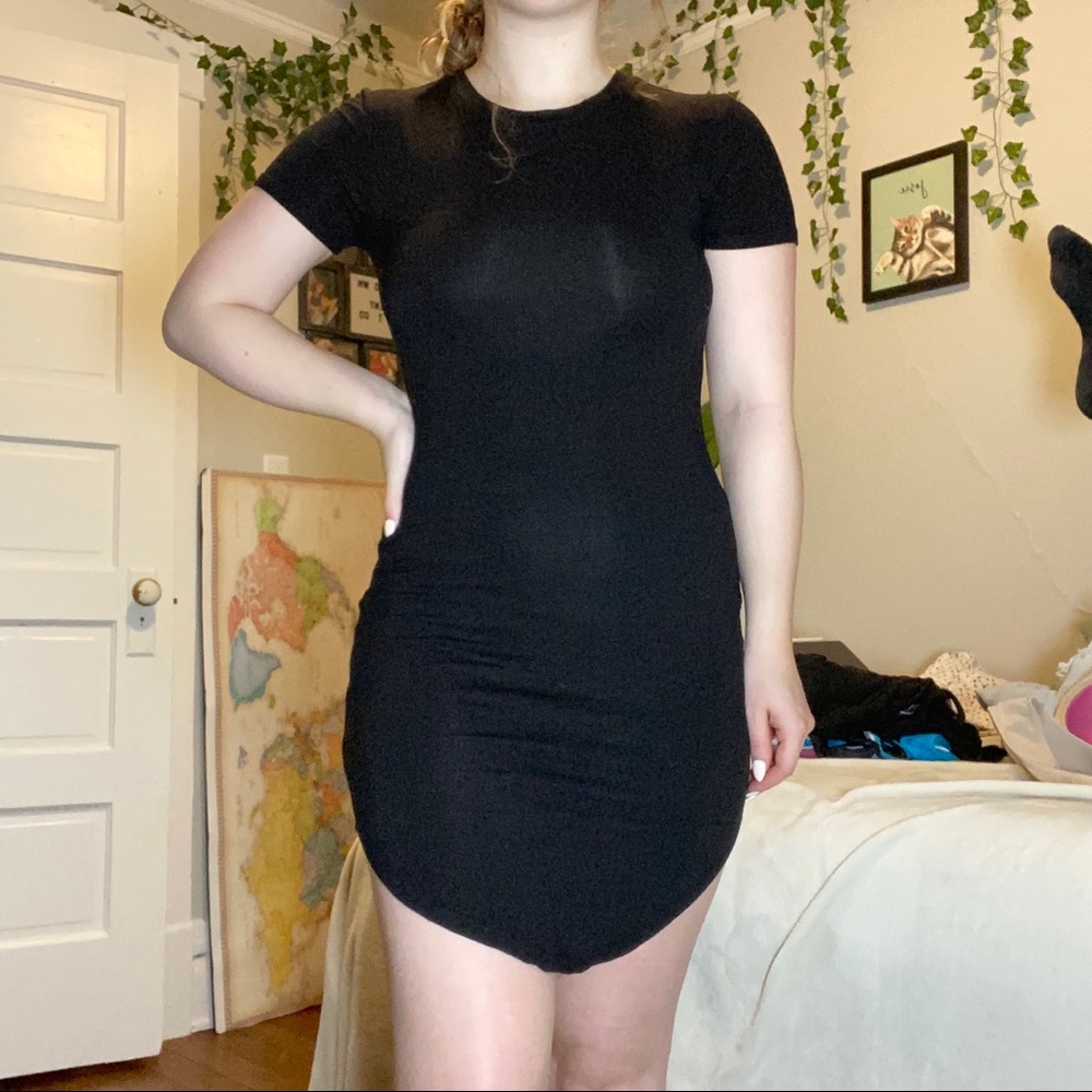 Forever 21 Black T-shirt dress